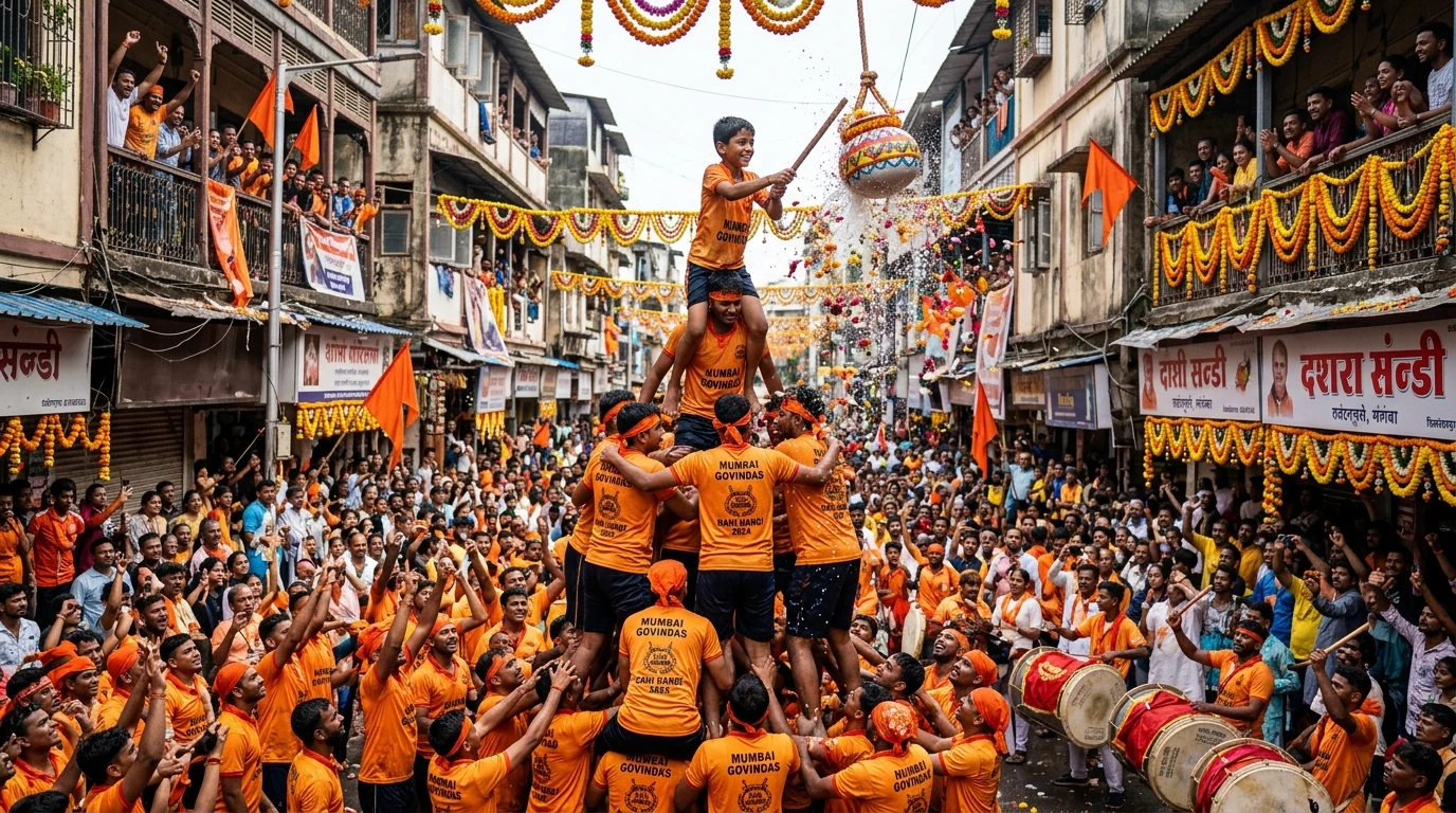 Dahi Handi: Maharashtra Govinda Pyramid (दहीहंडी - Gokulashtami Challenge)
